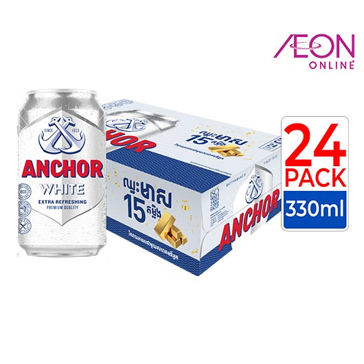 ANCHOR WHITE CAN 24X33CL (CASE)