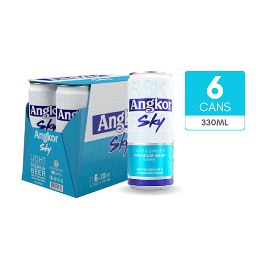 ANGKOR SKY SLEEK CAN 330ML (PACK)
